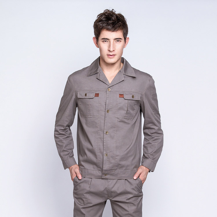 JC33OM1纯棉纱斜长袖工作服劳保服(套)